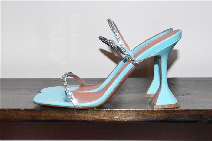 Turquoise Amina Muaddi Sandals, size 8