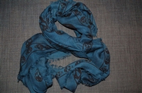 Navy & Black Alexander McQueen Scarf, size O/S