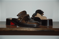 Black Leather Christian Louboutin Mules, size 8