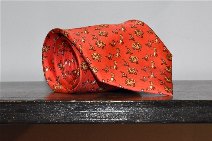 Warm Red Hermes Tie, size O/S