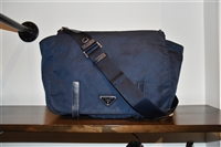 Navy Prada Messenger, size M