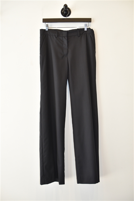 Navy Stripe Jil Sander Wide-Leg Trousers, size 8