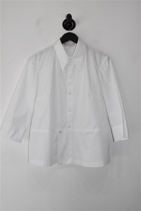 Bright White Comrags Button Shirt, size XL