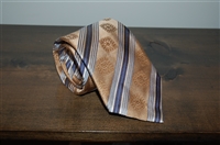 Satin Beige Canali Tie, size O/S