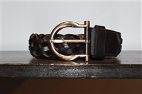Dark Leather Salvatore Ferragamo Belt, size XL