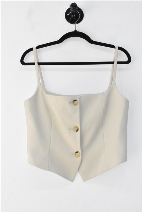 Pale Beige Helmut Lang Cropped Top, size 8