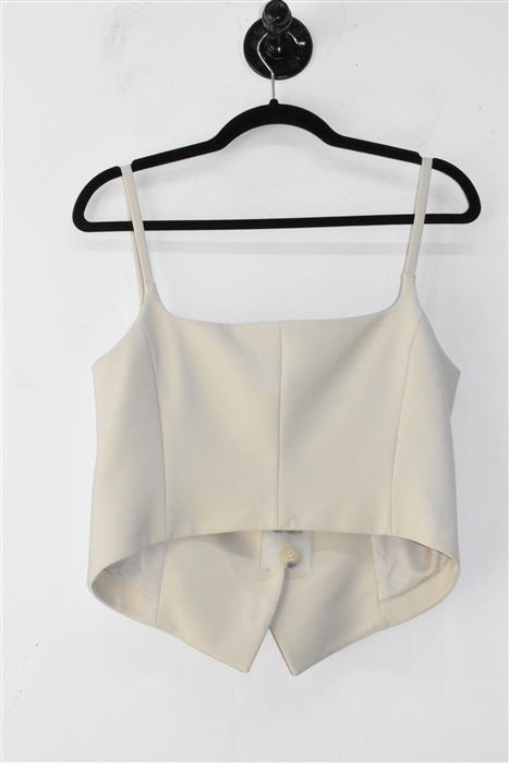 Pale Beige Helmut Lang Cropped Top, size 8