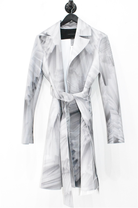 Abstract Print Marie Saint Pierre Trench Coat, size M