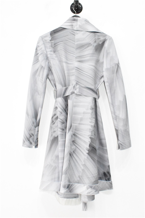 Abstract Print Marie Saint Pierre Trench Coat, size M