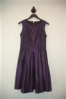 Midnight Purple Pink Tartan A-Line Dress, size 6