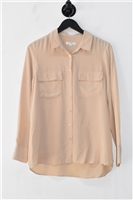 Pale Beige Equipment Silk Shirt, size L