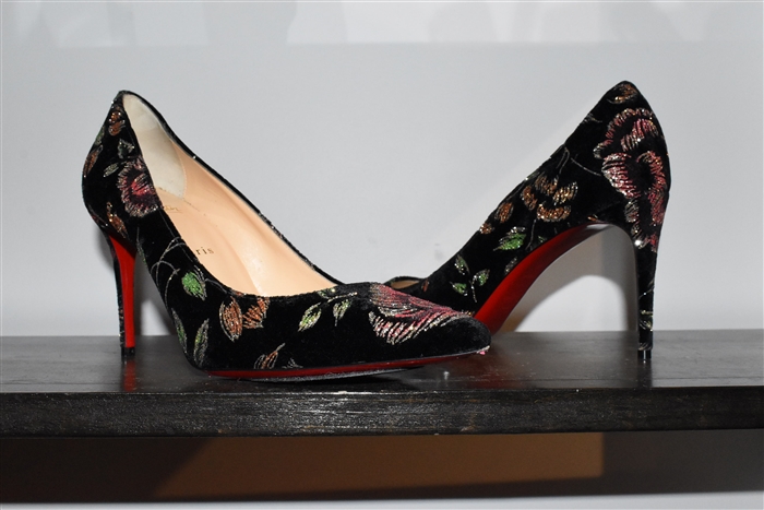 Floral Christian Louboutin Pumps, size 10