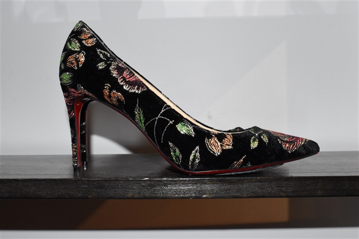 Floral Christian Louboutin Pumps, size 10