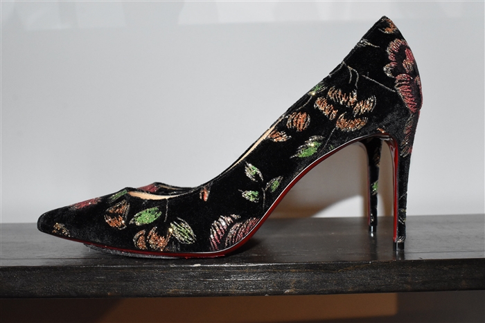 Floral Christian Louboutin Pumps, size 10