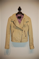 Creamy Beige Mackage Leather Jacket, size XS