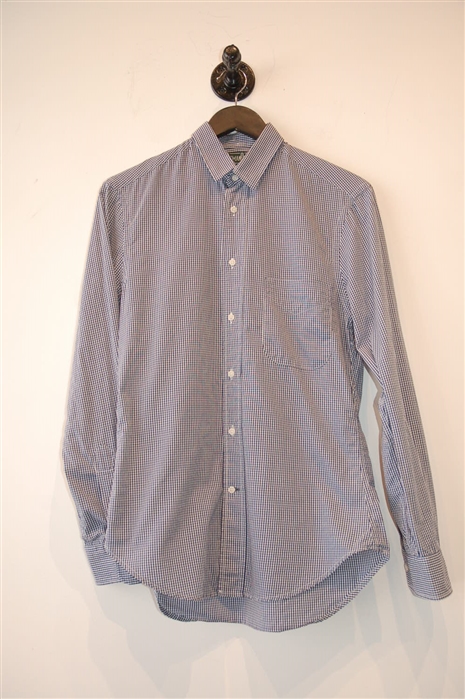 Navy Gingham Gitman Bros. Vintage Button Shirt, size S
