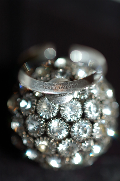 Crystal Isabel Marant Ring, size O/S