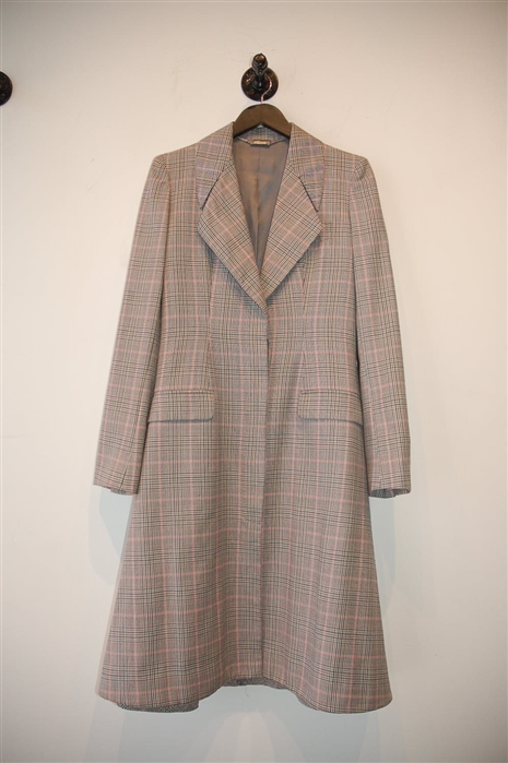 Glen Plaid Alexander McQueen Coat, size 6