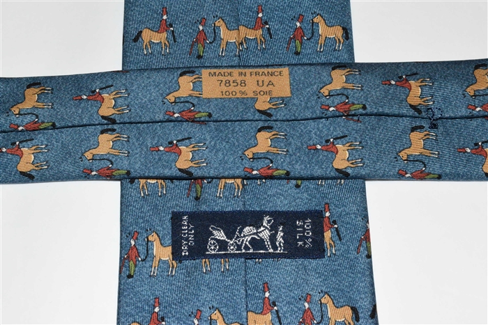 Evening Blue Hermes Tie, size O/S