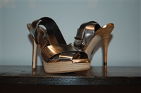 Metallic Silver Fendi Sandal, size 5