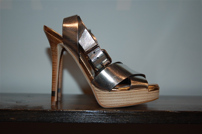 Metallic Silver Fendi Sandal, size 5