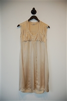 Satin Beige Miu Miu Cocktail Dress, size 0