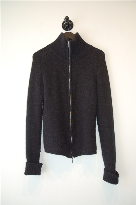 Charcoal Costume National Zippered Sweater, size L