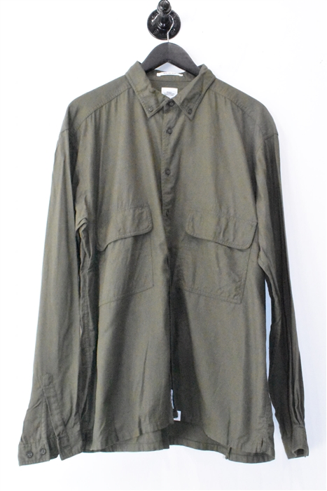 Military Green Bedwin & The Heartbreakers Button Shirt, size XL