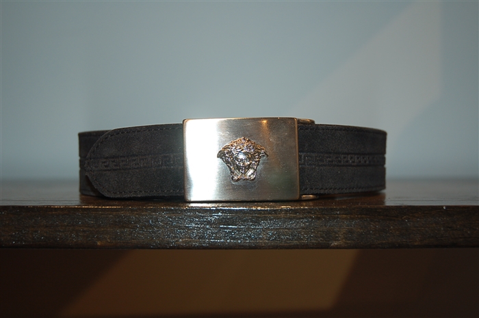 Black Suede Gianni Versace - Vintage Belt, size S