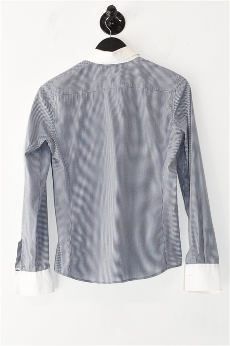Navy Gingham Emporio Armani Shirt, size 6