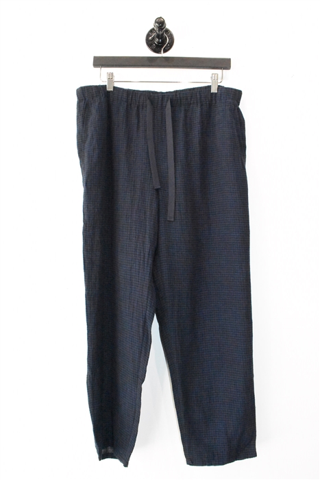 Navy Check Eileen Fisher Trousers, size L