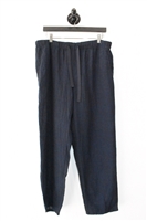 Navy Check Eileen Fisher Trousers, size L