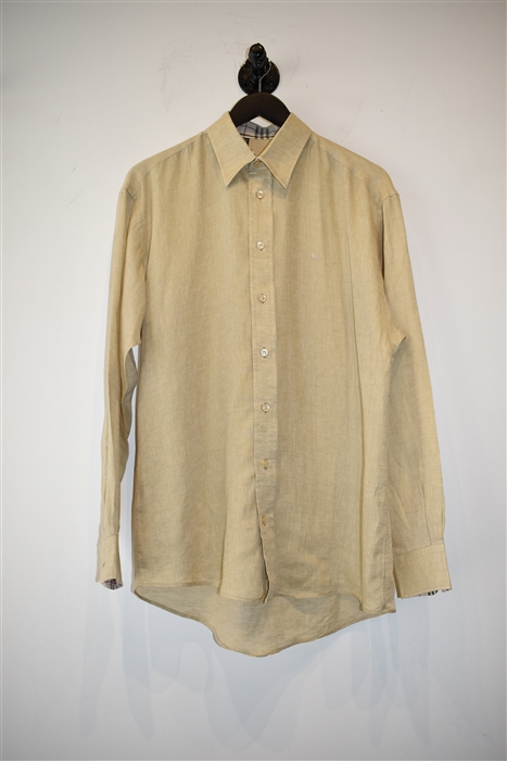 Beige Burberry Button Shirt, size M