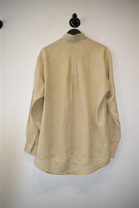 Beige Burberry Button Shirt, size M