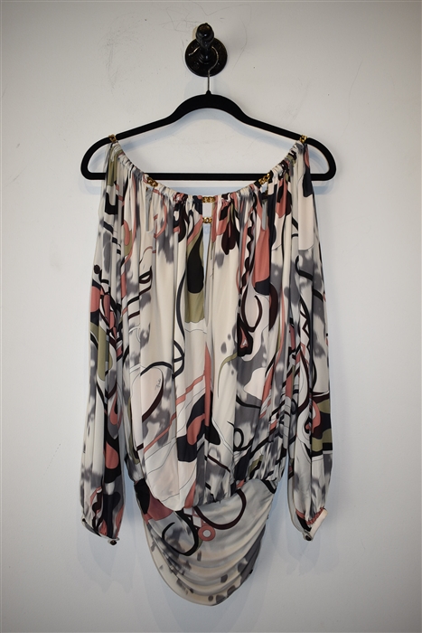 Abstract Print Emilio Pucci Cold-Shoulder Top, size XS