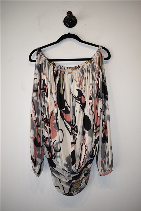 Abstract Print Emilio Pucci Cold-Shoulder Top, size XS