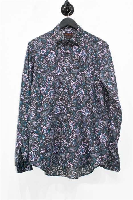 Paisley Etro Button Shirt, size L
