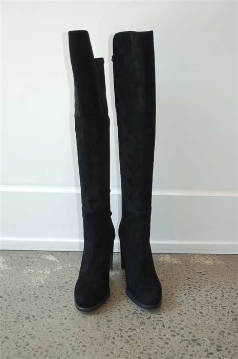 Black Suede Stuart Weitzman Tall Boots, size 9
