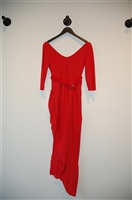 Bright Red High Long Dress, size 8