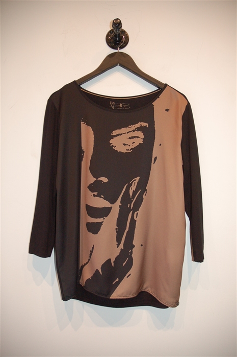 Black & Gold Luisa Cerano Pullover, size 8