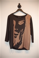 Black & Gold Luisa Cerano Pullover, size 8