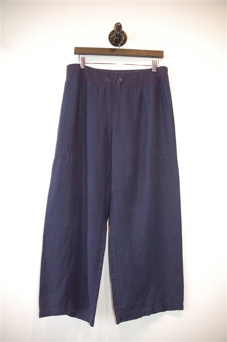 Navy Eileen Fisher Wide-Leg Trousers, size M