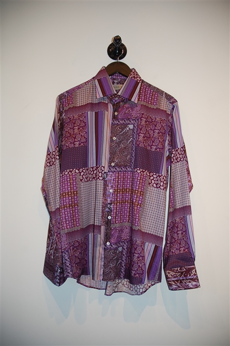 Patchwork Etro Button Shirt, size M