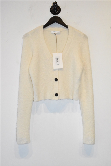Cream Frame Cropped Cardigan, size M