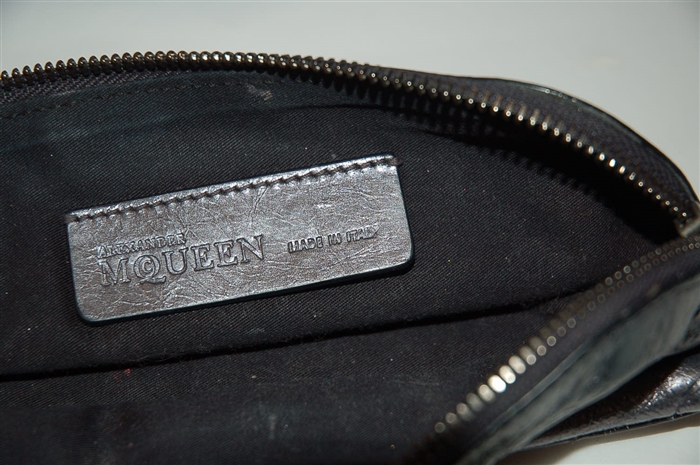 Dark Silver Alexander McQueen Cosmetic Case, size S