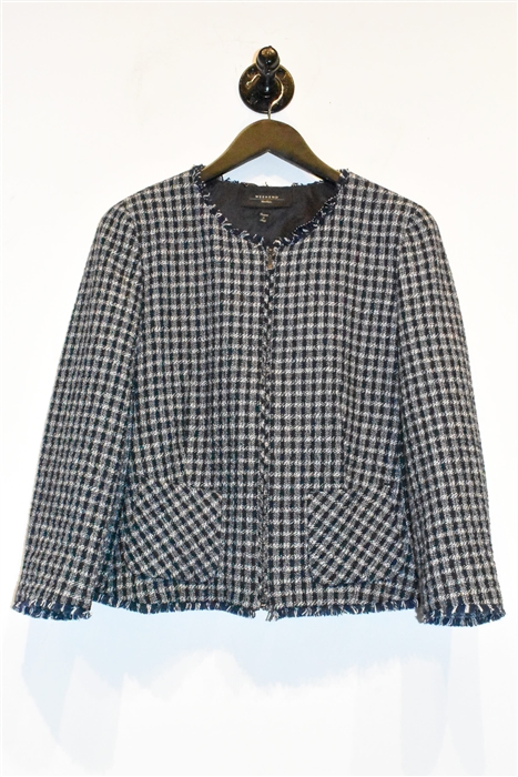 Navy Check Max Mara - Weekend Jacket, size 10