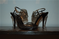 Black Patent Fendi Open-Toe Heels, size 8