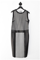 Black Leather Sportmax Sheath Dress, size 10