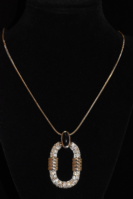 Rhodium Nina Ricci - Vintage Necklace, size O/S