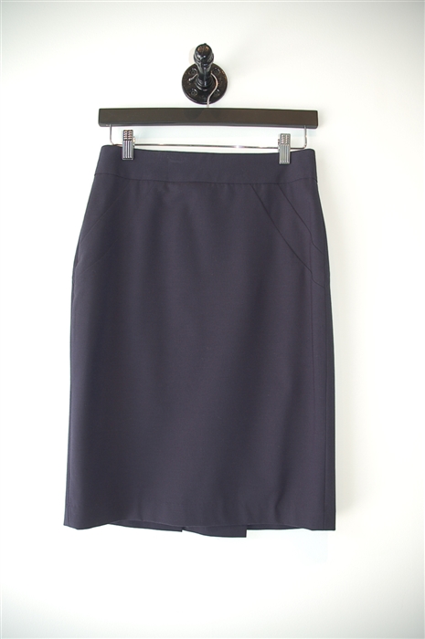 Navy Pink Tartan Trumpet Skirt, size 4